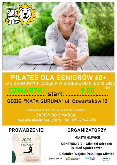Pilates dla seniorów od III do XI 2026 I Wojska Polskiego I GBO 2026