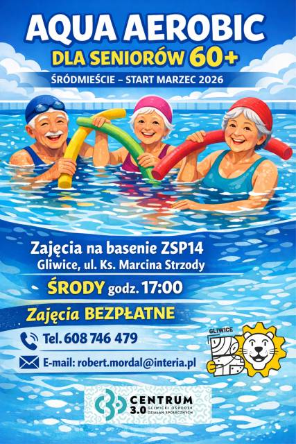zajęcia aqua aerobic dla seniorów 60+ I Śródmieście I GBO 2026