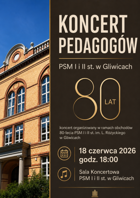 Koncert Pedagogów Państwowej Szkoły Muzycznej I i II st. w Gliwicach