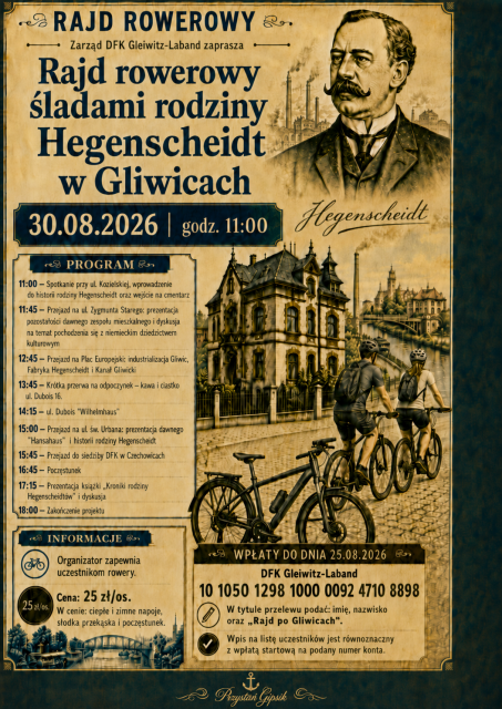 RAJD ROWEROWY ŚLADAMI RODZINY HEGENSCHEIDT! 