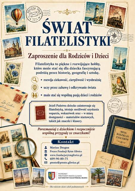 Spotkanie filatelistyczne dzieci z rodzicami