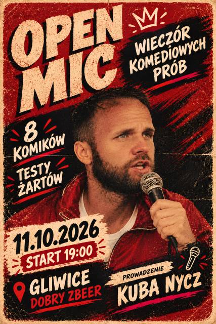 Stand-Up: Open Mic w Dobry Zbeer - Prowadzący Kuba Nycz